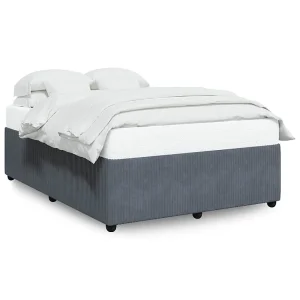 Bedframe zonder matras 160×200 cm fluweel donkergrijs Bedframe zonder matras 160×200 cm fluweel donkergrijs