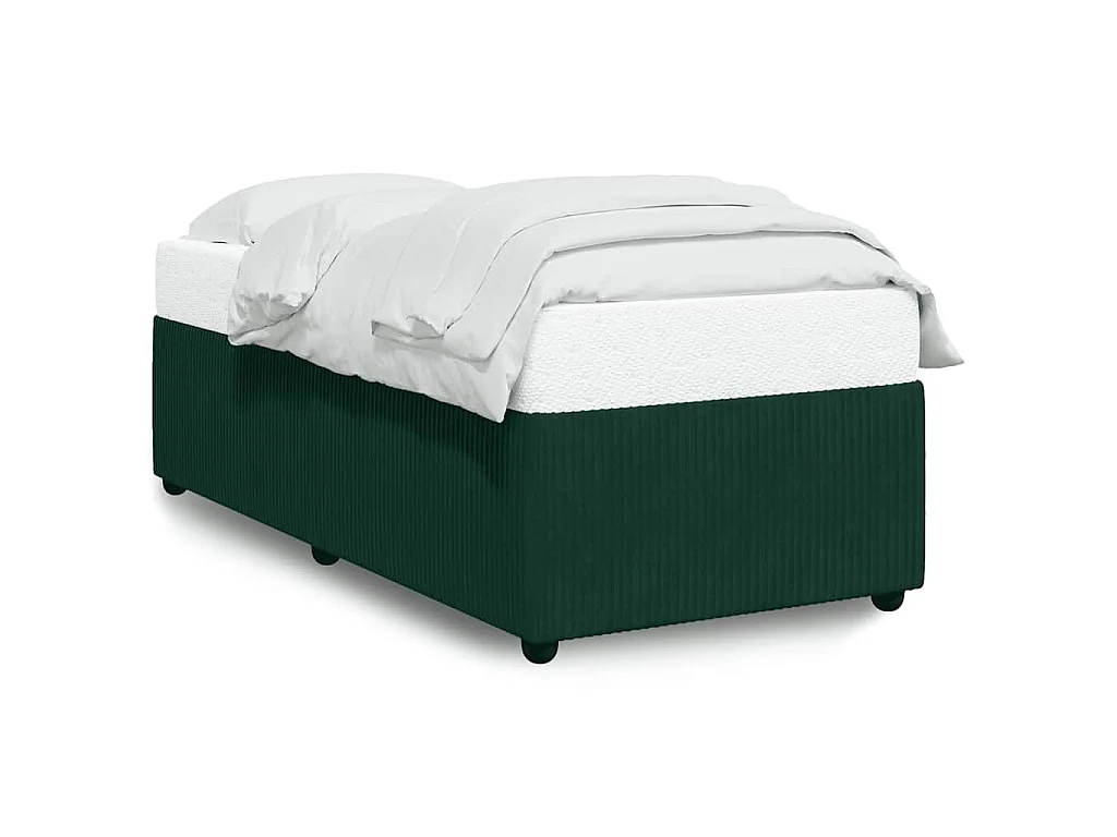 Bedframe zonder matras 100x200 cm fluweel donkergroen