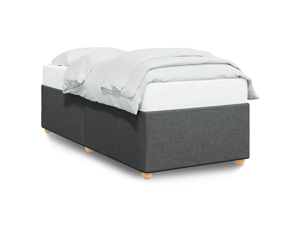 Bedframe zonder matras 90x190 cm stof donkergrijs
