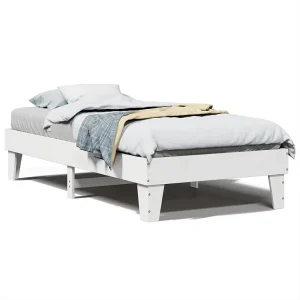Bedframe zonder matras massief grenenhout wit 90×200 cm Bedframe zonder matras massief grenenhout wit 90×200 cm