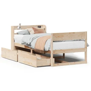 Bedframe zonder matras massief grenenhout 90×200 cm Bedframe zonder matras massief grenenhout 90×200 cm