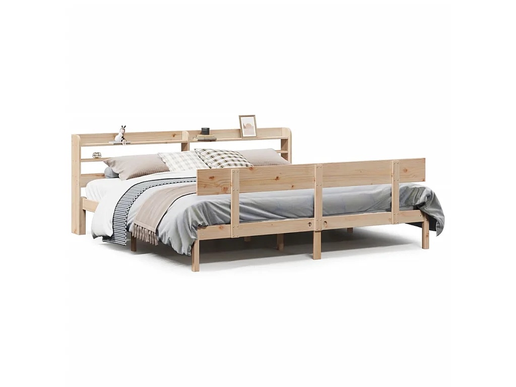 Bedframe zonder matras massief grenenhout 200x200 cm
