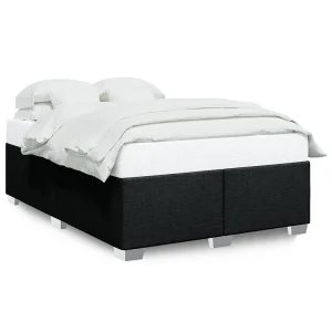Bedframe zonder matras stof zwart 140×200 cm Bedframe zonder matras stof zwart 140×200 cm