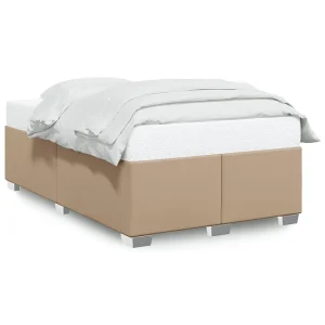 Bedframe zonder matras 120×190 cm kunstleer cappuccinokleurig