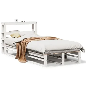 Bedframe zonder matras massief grenenhout wit 90×190 cm Bedframe zonder matras massief grenenhout wit 90×190 cm