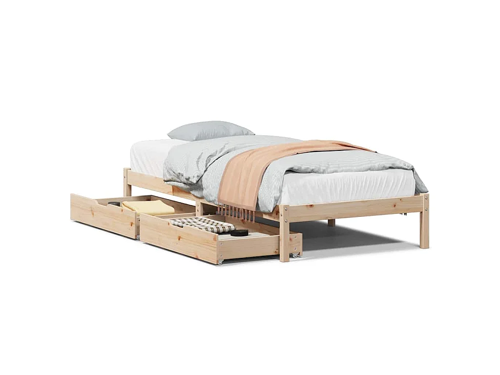 Bedframe zonder matras massief grenenhout 90x190 cm