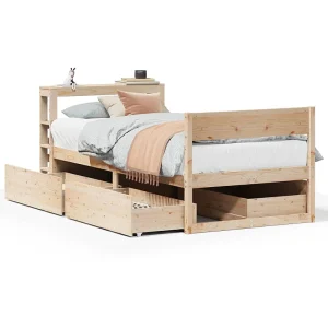 Bedframe zonder matras massief grenenhout 75×190 cm Bedframe zonder matras massief grenenhout 75×190 cm