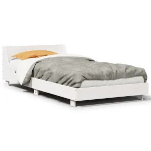 Bedframe zonder matras massief grenenhout wit 75×190 cm Bedframe zonder matras massief grenenhout wit 75×190 cm