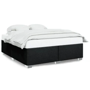 Bedframe zonder matras stof zwart 180×200 cm Bedframe zonder matras stof zwart 180×200 cm