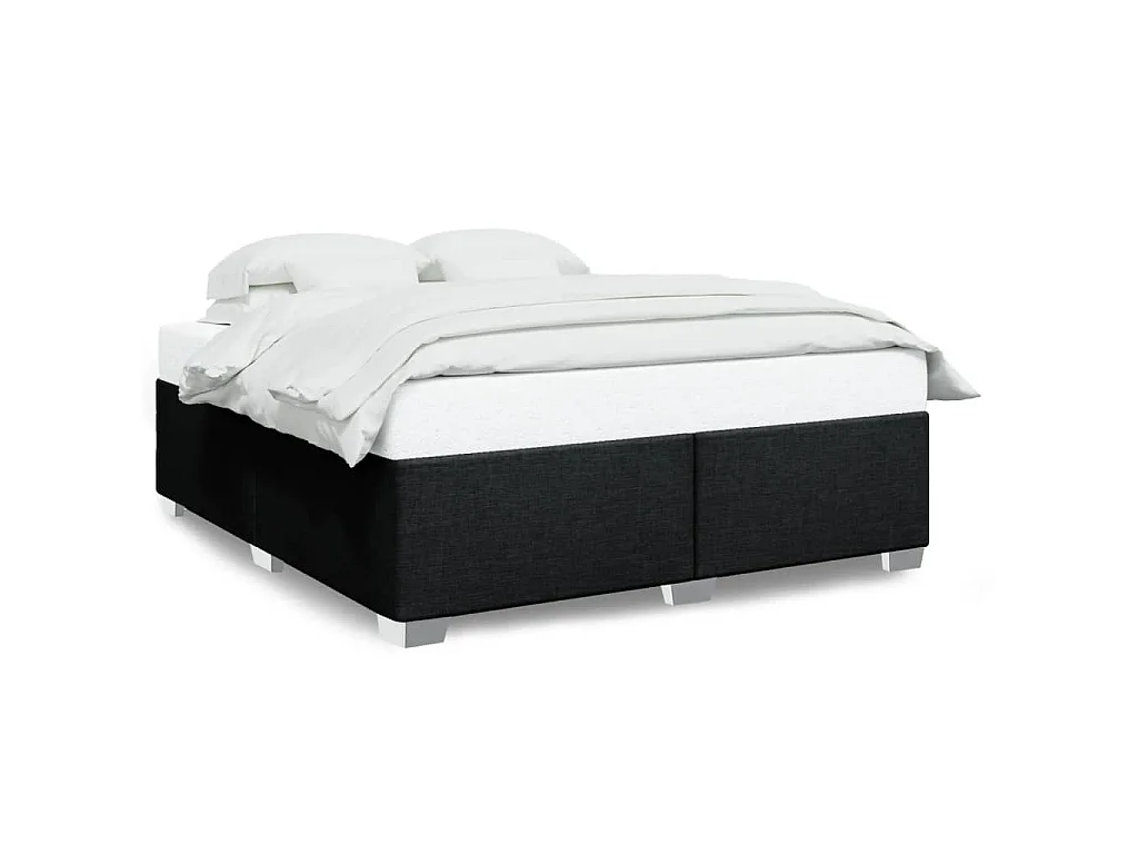 Bedframe zonder matras stof zwart 180x200 cm