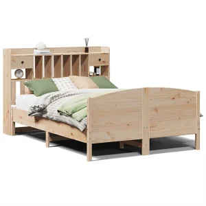 Bed met boekenkast zonder matras massief grenenhout 140×200 cm Bed met boekenkast zonder matras massief grenenhout 140×200 cm