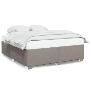 Bedframe zonder matras stof taupe 180×200 cm Bedframe zonder matras stof taupe 180×200 cm