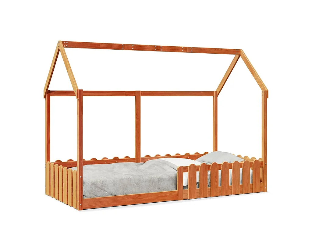 Bedhuis wasbruin massief grenenhout 90x190 cm