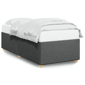 Bedframe zonder matras 80×200 cm stof donkergrijs