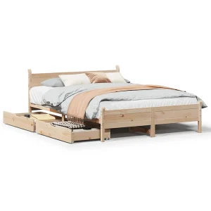 Bedframe zonder matras massief grenenhout 140×190 cm Bedframe zonder matras massief grenenhout 140×190 cm