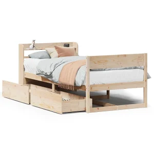 Bedframe zonder matras massief grenenhout 75×190 cm Bedframe zonder matras massief grenenhout 75×190 cm