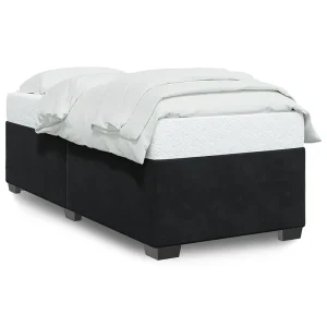 Bedframe fluweel zwart 90×190 cm