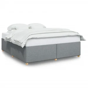 Bedframe zonder matras stof lichtgrijs 180×200 cm Bedframe zonder matras stof lichtgrijs 180×200 cm
