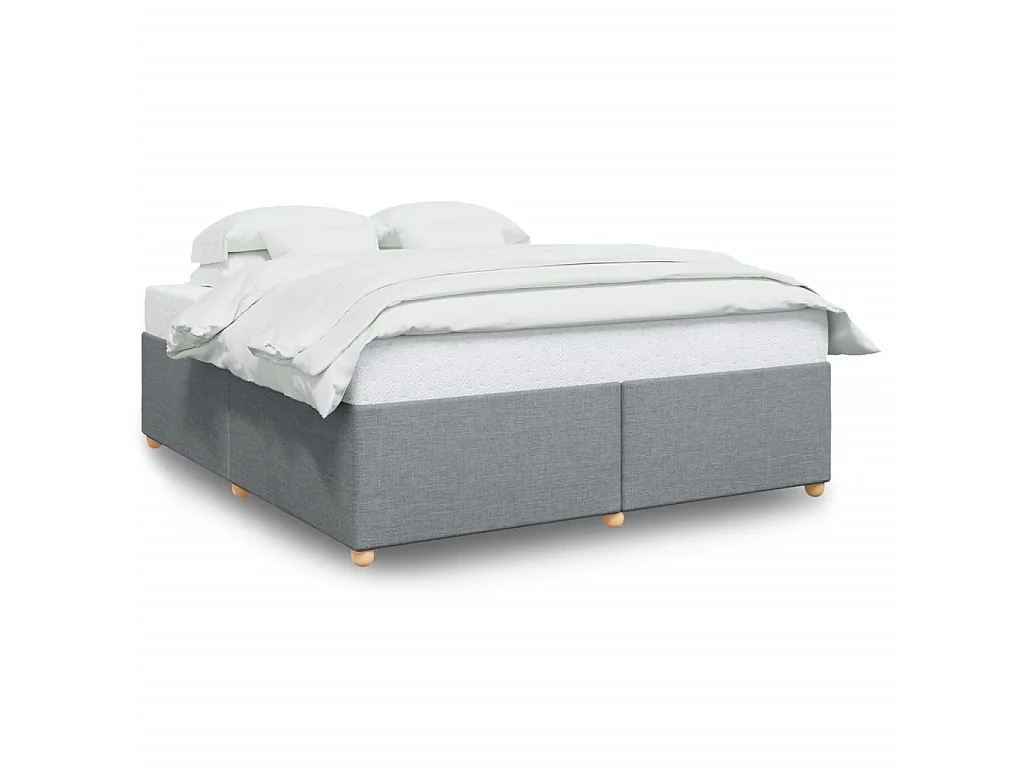 Bedframe zonder matras stof lichtgrijs 180x200 cm