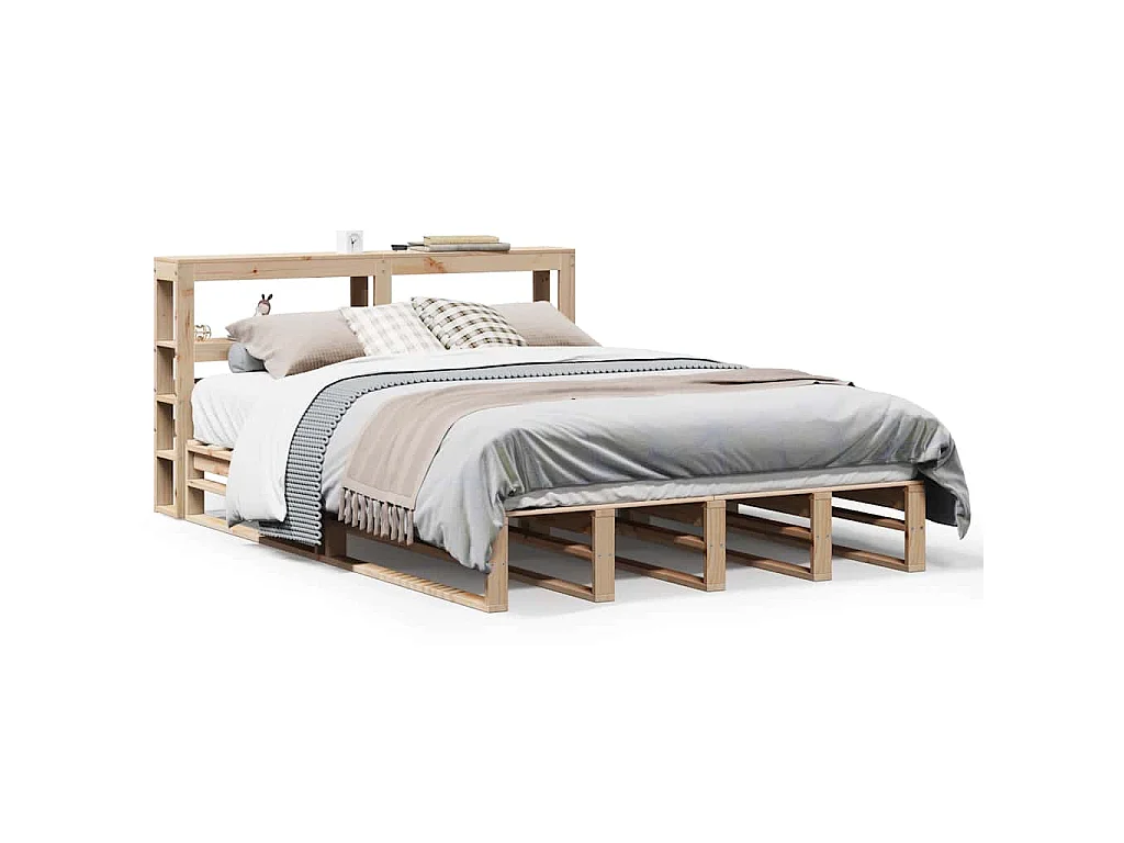 Bedframe zonder matras massief grenenhout 120x190 cm
