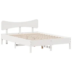 Bedframe zonder matras massief grenenhout wit 120×200 cm Bedframe zonder matras massief grenenhout wit 120×200 cm
