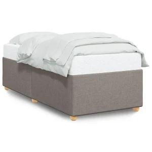 Bedframe zonder matras 100×200 cm stof taupe Bedframe zonder matras 100×200 cm stof taupe