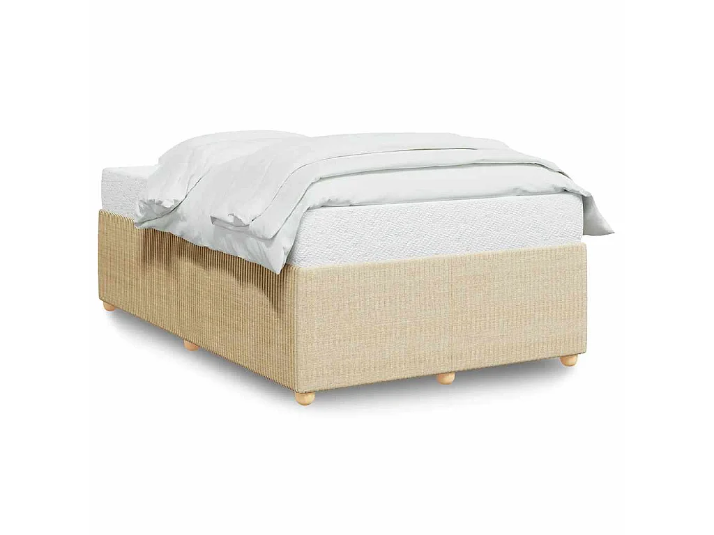Bedframe zonder matras 120x190 cm stof crèmekleurig