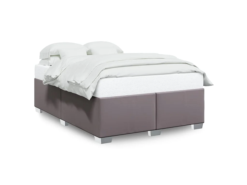 Bedframe kunstleer grijs 160x200 cm