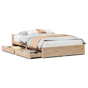 Bedframe zonder matras massief grenenhout 140×190 cm Bedframe zonder matras massief grenenhout 140×190 cm