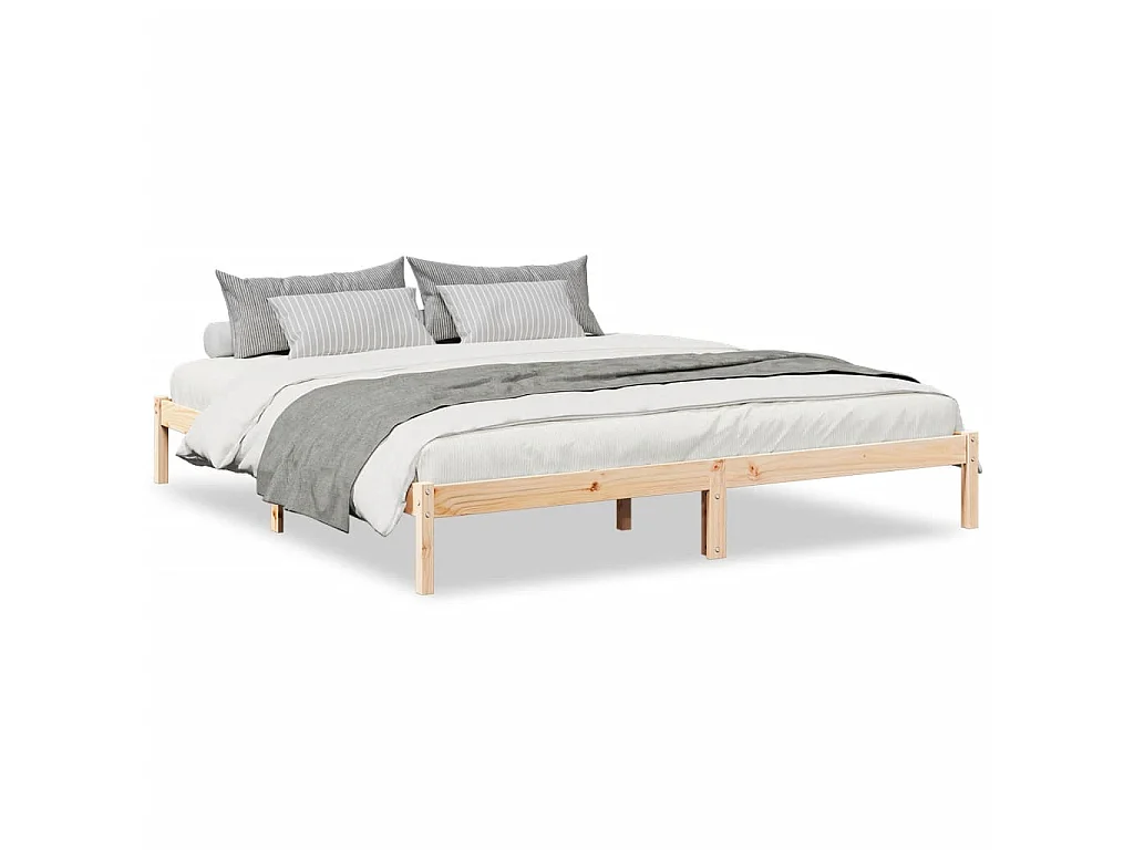 Bedframe extra lang zonder matras massief grenenhout 180x210 cm