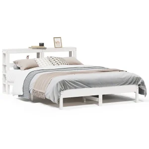 Bedframe zonder matras massief grenenhout wit 160×200 cm Bedframe zonder matras massief grenenhout wit 160×200 cm