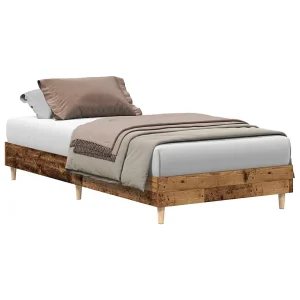 Bedframe zonder matras 75×190 cm bewerkt hout oud hout