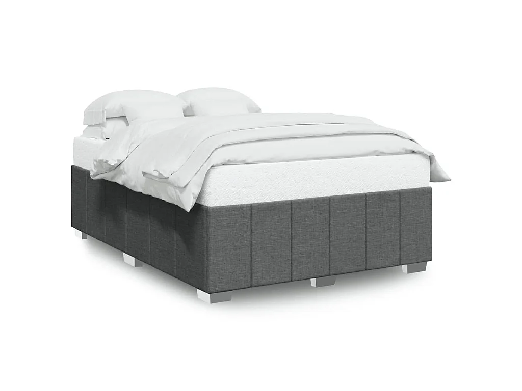 Bedframe zonder matras stof donkergrijs 140x200 cm