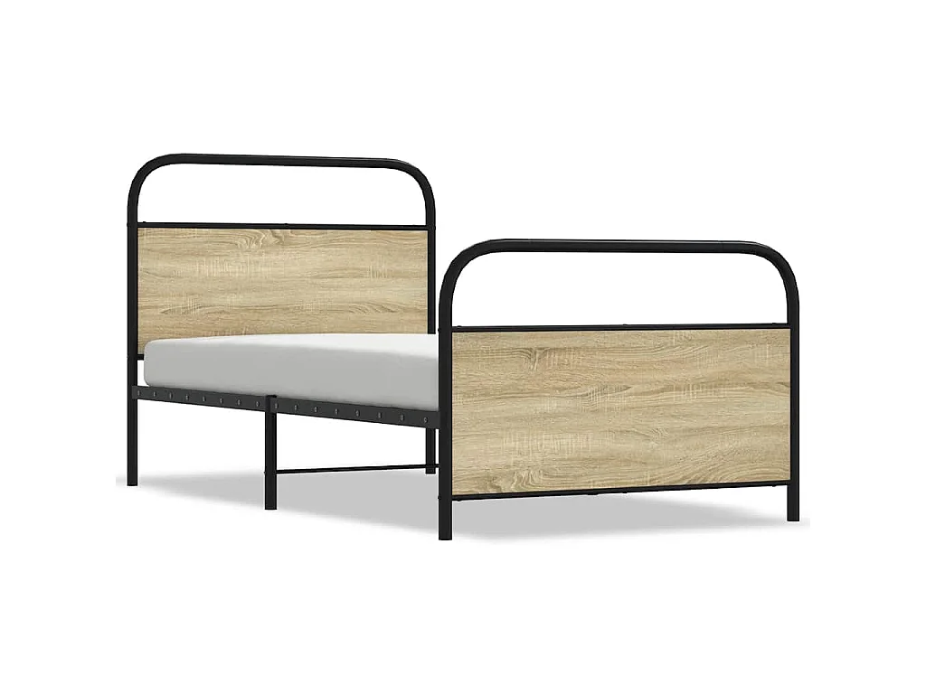 Bedframe zonder matras bewerkt hout sonoma eikenkleur 90x190 cm