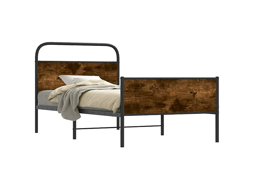 Bedframe zonder matras bewerkt hout sonoma eikenkleur 100x200cm