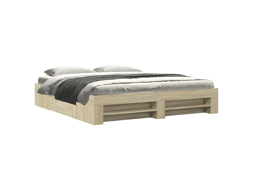 Bedframe zonder matras hout sonoma eikenkleurig 180x200 cm
