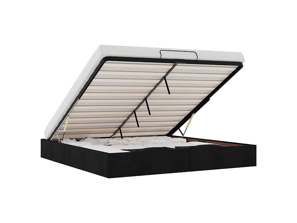 Bedframe zonder matras 180x200 cm stof zwart