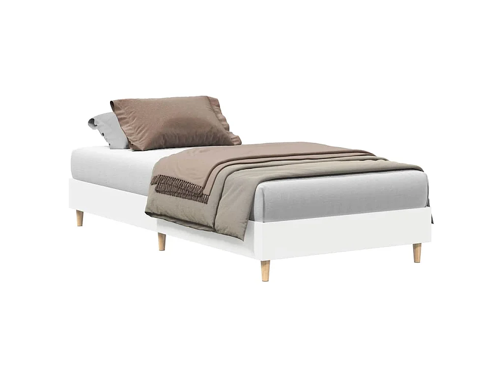 Bedframe zonder matras 100x200 cm spaanplaat wit