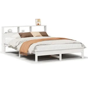 Bedframe zonder matras massief grenenhout wit 150×200 cm Bedframe zonder matras massief grenenhout wit 150×200 cm