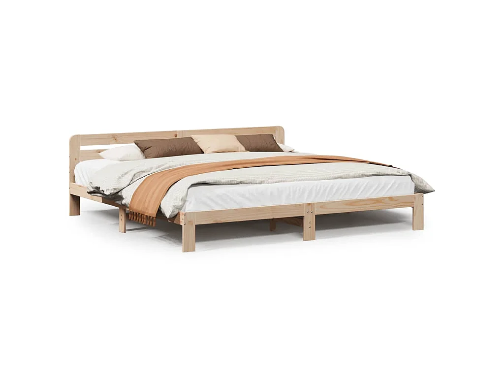 Bedframe zonder matras massief grenenhout 180x200 cm