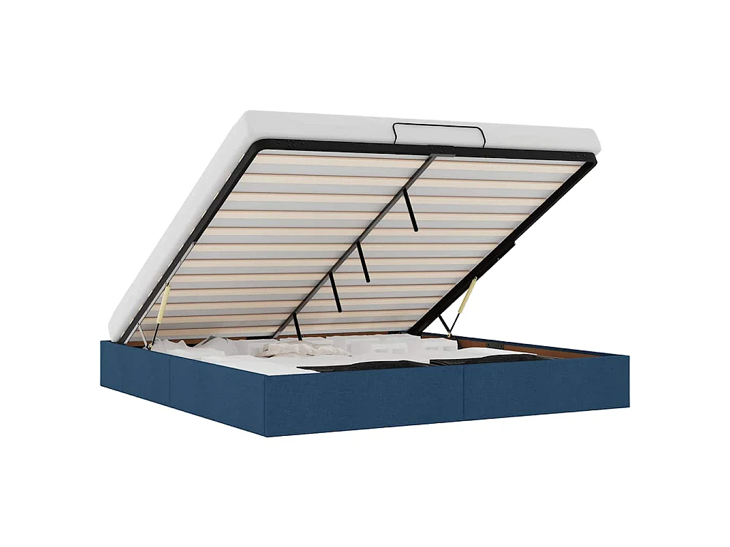 Bedframe zonder matras 200x200 cm stof blauw