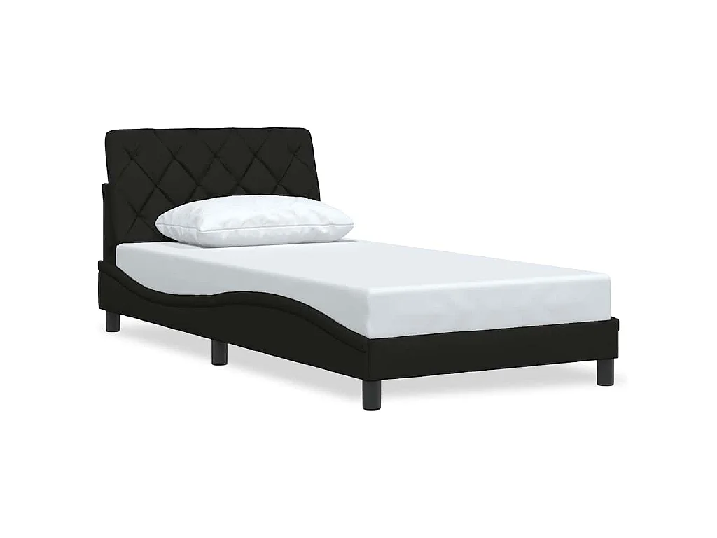 Bedframe zonder matras 100x200 cm stof zwart