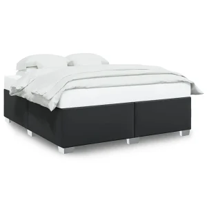Bedframe kunstleer zwart 200×200 cm Bedframe kunstleer zwart 200×200 cm