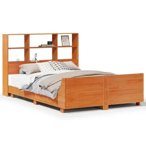 Bedframe zonder matras massief grenenhout wasbruin 160×200 cm Bedframe zonder matras massief grenenhout wasbruin 160×200 cm