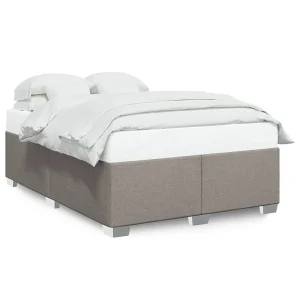 Bedframe zonder matras stof taupe 140×190 cm Bedframe zonder matras stof taupe 140×190 cm