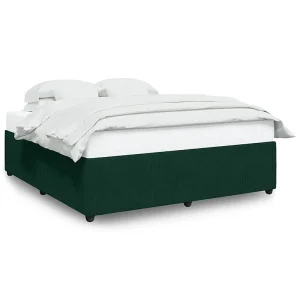 Bedframe zonder matras 200×200 cm fluweel donkergroen