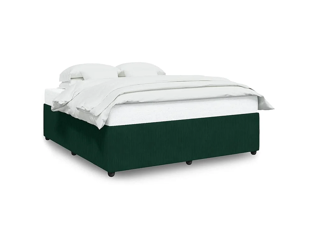 Bedframe zonder matras 200x200 cm fluweel donkergroen