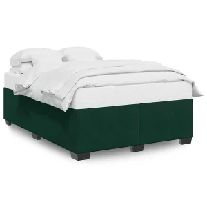 Bedframe zonder matras 140×190 cm fluweel donkergroen Bedframe zonder matras 140×190 cm fluweel donkergroen