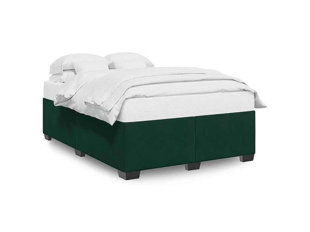 Bedframe zonder matras 140x190 cm fluweel donkergroen