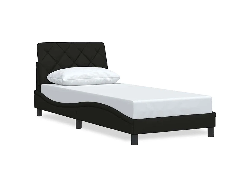 Bedframe zonder matras 80x200 cm stof zwart